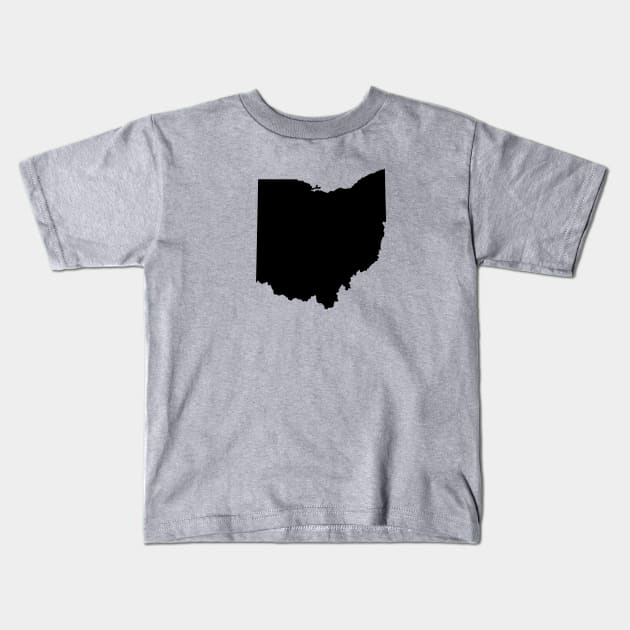 Ohio Black Kids T-Shirt by AdventureFinder